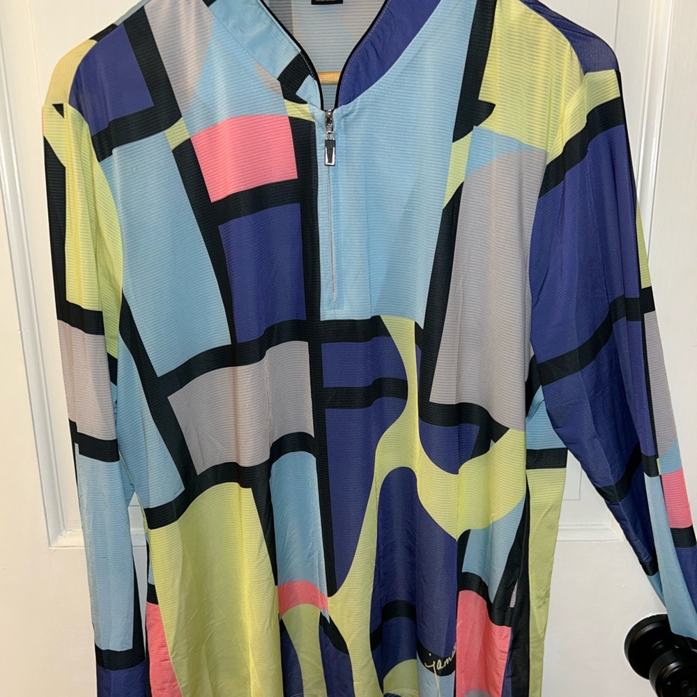 Jamie Sadock Women’s Sunsense Runway Long Sleeve Quater Zip Golf Top